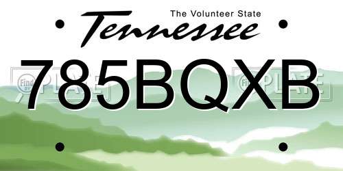 785BQXB Tennessee License Plate