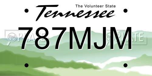 787MJM Tennessee License Plate