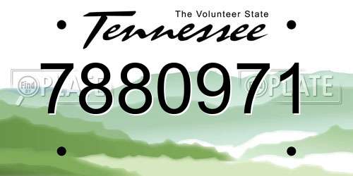 7880971 Tennessee License Plate