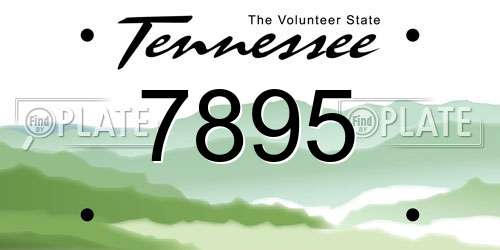 7895 Tennessee License Plate