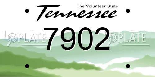 7902 Tennessee License Plate