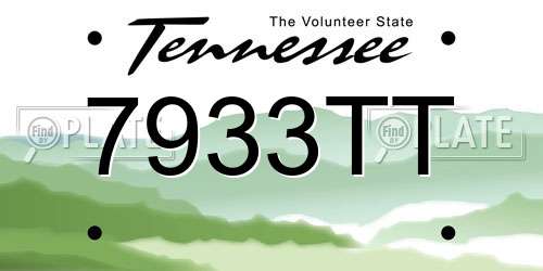 7933TT Tennessee License Plate