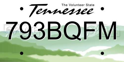 793BQFM Tennessee License Plate