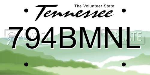 794BMNL Tennessee License Plate