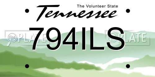 794ILS Tennessee License Plate