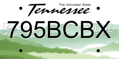795BCBX Tennessee License Plate