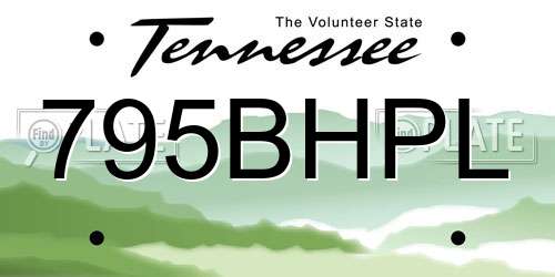 795BHPL Tennessee License Plate