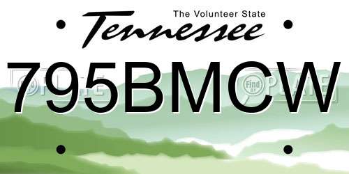 795BMCW Tennessee License Plate