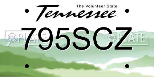 795SCZ Tennessee License Plate