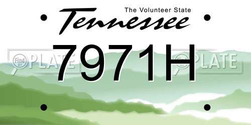 7971H Tennessee License Plate
