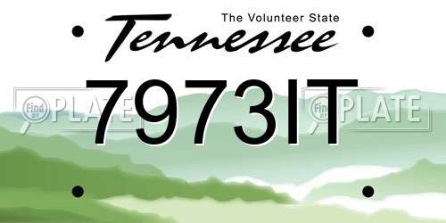 7973IT Tennessee License Plate