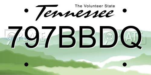 797BBDQ Tennessee License Plate