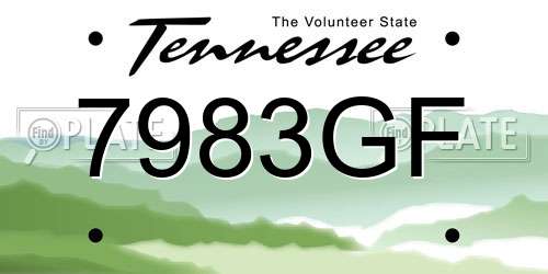 7983GF Tennessee License Plate