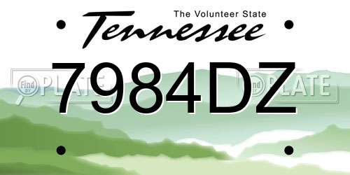 7984DZ Tennessee License Plate