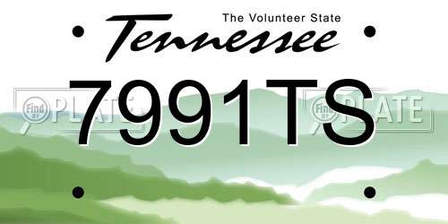7991TS Tennessee License Plate