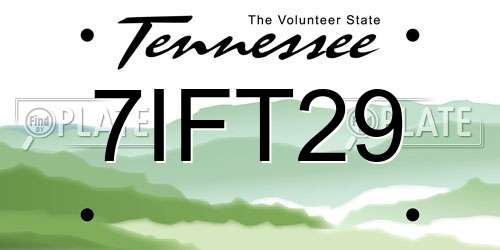 7IFT29 Tennessee License Plate
