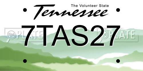 7TAS27 Tennessee License Plate