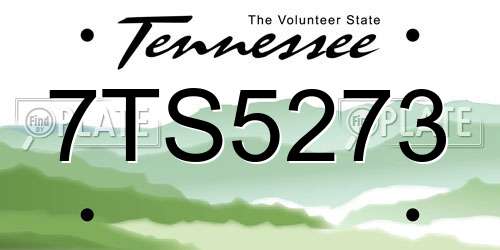 7TS5273 Tennessee License Plate