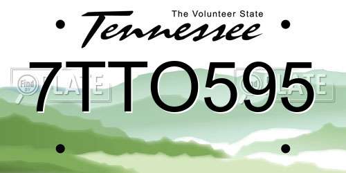 7TTO595 Tennessee License Plate