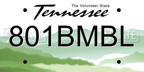 801BMBL Tennessee License Plate