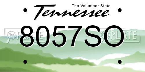 8057SO Tennessee License Plate