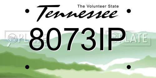 8073IP Tennessee License Plate