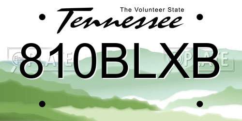 810BLXB Tennessee License Plate