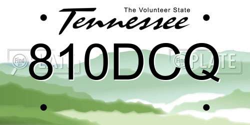 810DCQ Tennessee License Plate