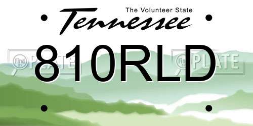 810RLD Tennessee License Plate
