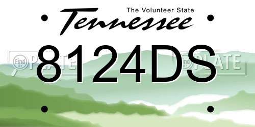 8124DS Tennessee License Plate
