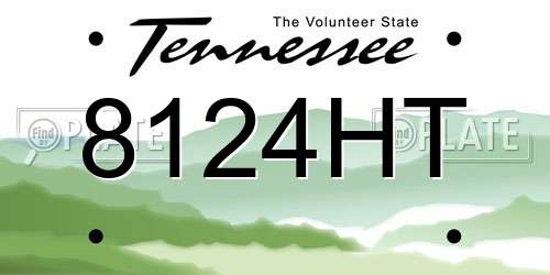 8124HT Tennessee License Plate