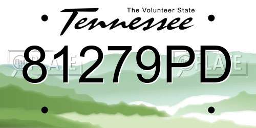 81279PD Tennessee License Plate