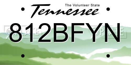 812BFYN Tennessee License Plate