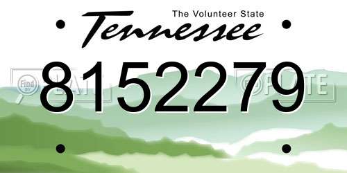 8152279 Tennessee License Plate