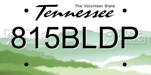 815BLDP Tennessee License Plate