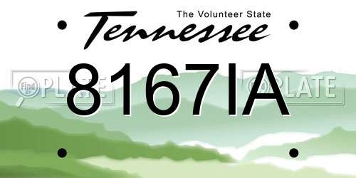 8167IA Tennessee License Plate