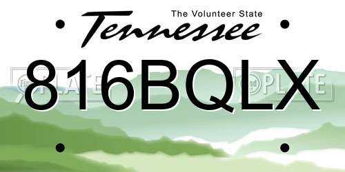 816BQLX Tennessee License Plate