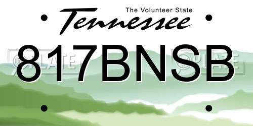 817BNSB Tennessee License Plate