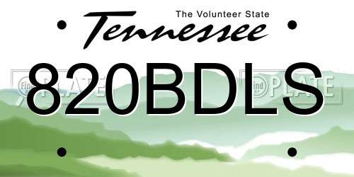 820BDLS Tennessee License Plate