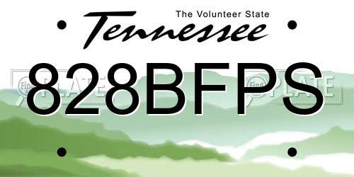 828BFPS Tennessee License Plate