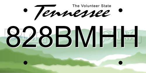 828BMHH Tennessee License Plate