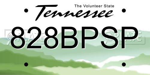 828BPSP Tennessee License Plate