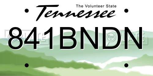 841BNDN Tennessee License Plate