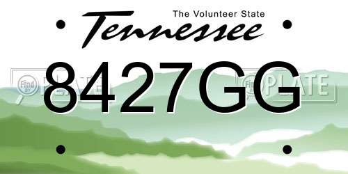 8427GG Tennessee License Plate