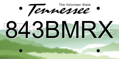 843BMRX Tennessee License Plate