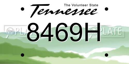 8469H Tennessee License Plate