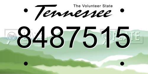 8487515 Tennessee License Plate
