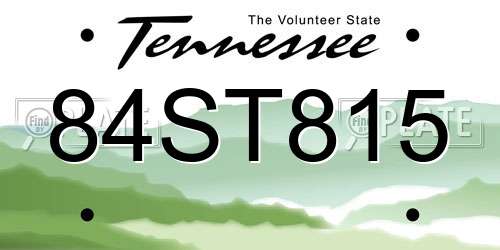 84ST815 Tennessee License Plate