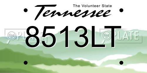 8513LT Tennessee License Plate
