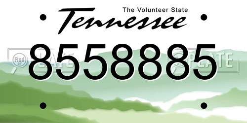 8558885 Tennessee License Plate